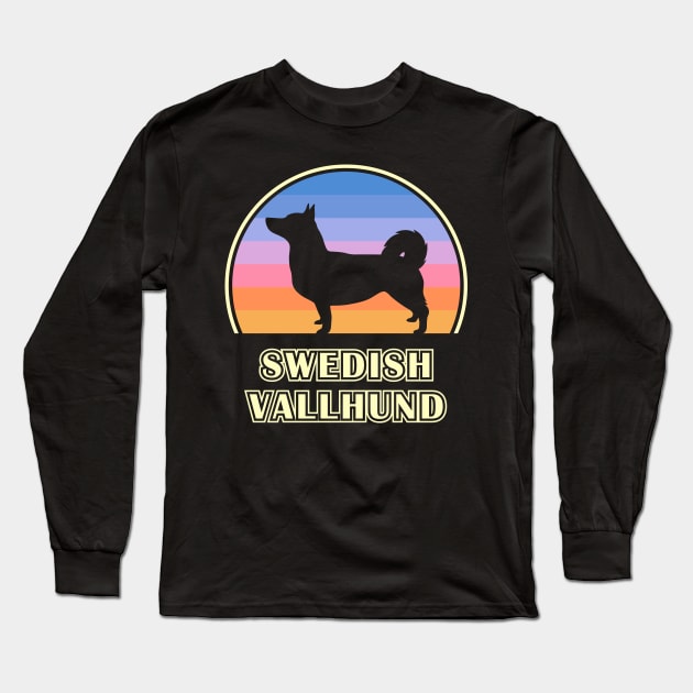 Swedish Vallhund Vintage Sunset Dog Long Sleeve T-Shirt by millersye